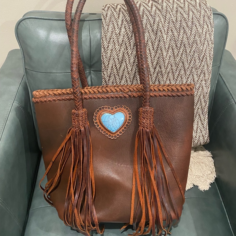 American Darling ALL Leather Bag with Fringe